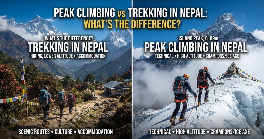 Peak Climbing vs Trekking in Nepal: What's the Difference?